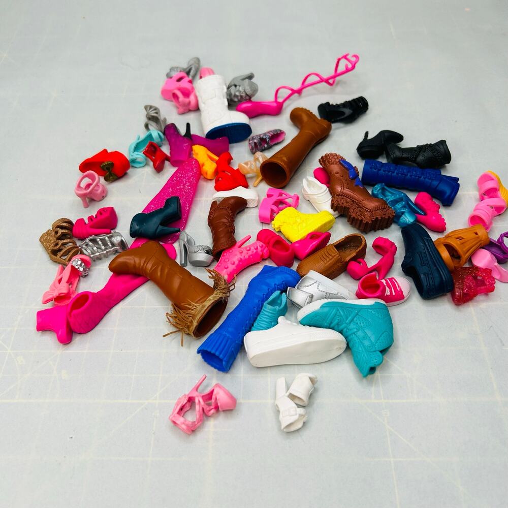 Barbie & Ken Single Shoes Bundle Lot 59 pieces vintage to modern mix